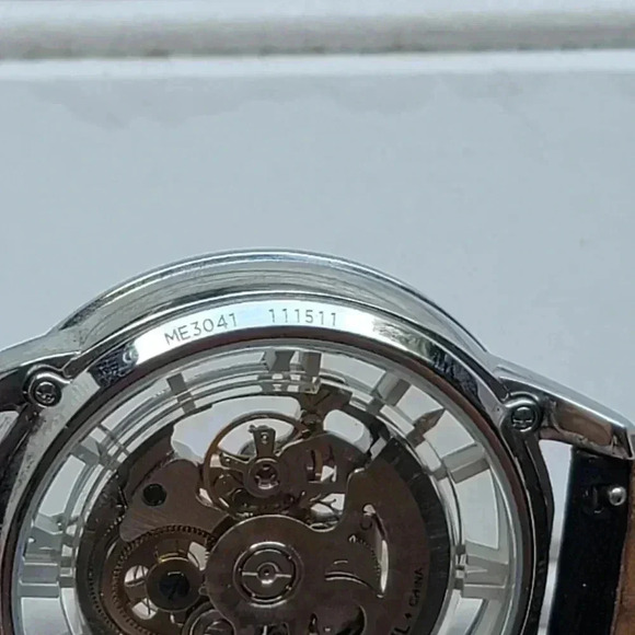 FOSSIL Mens Automatic Wrap Chronograph Watch ME3041 Leather Band Self-Winding - Picture 12 of 13